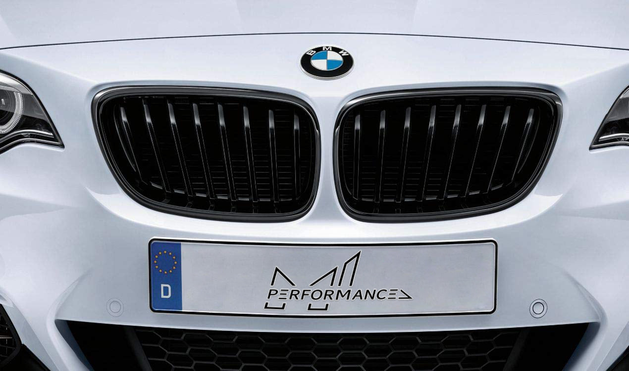 Genuine BMW M Performance High Gloss Black Kidney Grilles for 2 Series F22 F23 (Coupe & Convertible, incl LCI) OEM Front Grille Upgrade 218i 218d 220i 220d 225d 228i 230i M235i M240i - 51712336815 51712336816