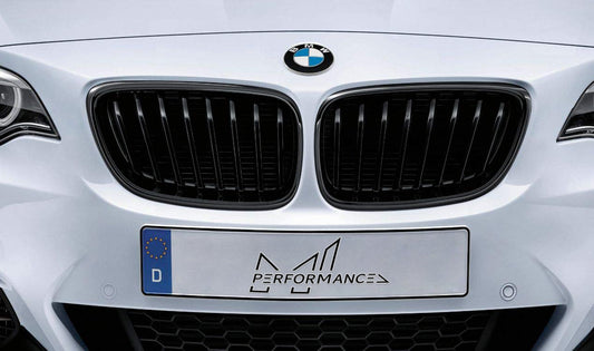 Genuine BMW M Performance High Gloss Black Kidney Grilles for 2 Series F22 F23 (Coupe & Convertible, incl LCI) OEM Front Grille Upgrade 218i 218d 220i 220d 225d 228i 230i M235i M240i - 51712336815 51712336816