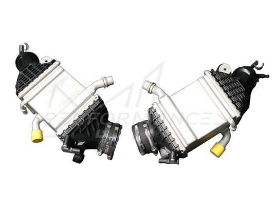 BMW X5 M F85 / X6 M F86 S63 Charge-Air Coolers (Intercoolers) Pair Left & Right - Genuine OEM 2013-2019 - 17517848096 17517848097