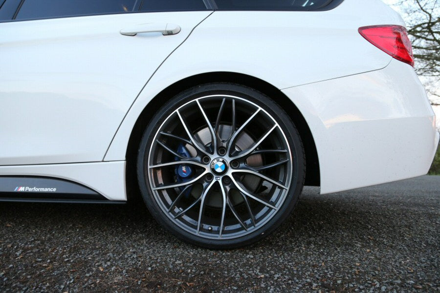 Genuine BMW M Performance 405M 20 Inch Double Spoke Forged Alloy Wheels & Tyres, Orbit Grey Bi-Colour, RDCi TPMS, Pirelli P Zero Run-Flat, Staggered, for 3 Series F30 F31 & 4 Series F32 F33 F36 (36112287894)