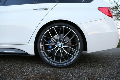 Genuine BMW M Performance 405M 20 Inch Double Spoke Forged Alloy Wheels & Tyres, Orbit Grey Bi-Colour, RDCi TPMS, Pirelli P Zero Run-Flat, Staggered, for 3 Series F30 F31 & 4 Series F32 F33 F36 (36112287894)