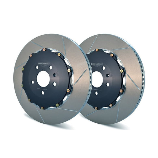 Girodisc 380mm Front 2-Piece Slotted Floating Brake Discs/Rotors for BMW M2 M3 M4 F80 F82 F83 F87 (F8X) Blue Brembo Iron Brakes, 380x32, Direct Replacement Performance Upgrade – Pair | A1-186