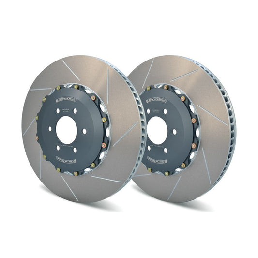 Girodisc A1-220 Front 400mm 2-Piece Floating Slotted/Grooved Brake Discs/Rotors Pair for BMW M2 Competition/CS F87, M3 F80, M4 F82 F83 – Direct Fit 400x36mm Performance Track Day Vented Upgrade, OEM Caliper Compatible