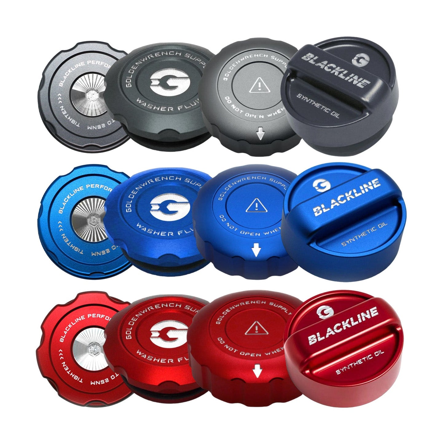 GoldenWrench BMW N55 M Car BLACKLINE Performance Engine Cap Set (F20 M135i, F22 M235i, F87 M2 & more)