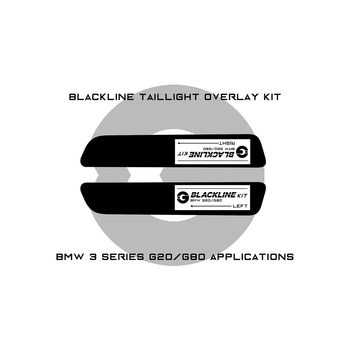GoldenWrench BMW M3/3 Series Pre-LCI BLACKLINE Taillight Overlay Kit (G80/G20)