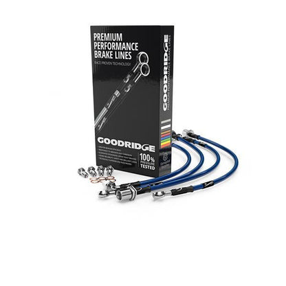 Goodridge Braided Brake Line Kit for BMW 4 Series M4 F82 F83 (2014) - Stainless Steel Performance Hoses/Pipes | Uprated Flexi Lines | TUV DOT ADR Approved | Road Legal Track Day | Coupe & Convertible | Black or Electric Blue