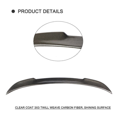 Carbon Fibre Rear Boot/Trunk Lip Spoiler for BMW 2 Series F22 F23 & F87 M2/M2 Competition (20142019)  Gloss 3x3 Twill, OEM-Fit, No-Drill Installation