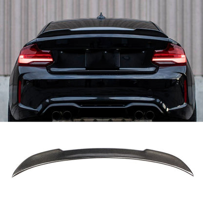 Carbon Fibre Rear Boot/Trunk Lip Spoiler for BMW 2 Series F22 F23 & F87 M2/M2 Competition (20142019)  Gloss 3x3 Twill, OEM-Fit, No-Drill Installation