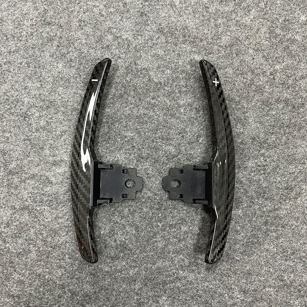 BMW F-Series Carbon Fibre/Carbon Fiber Paddle Shifters - Extended OEM-Fit Direct Replacement Gear Paddles/Shift Levers for F20 F22 F23 F30 F32 F36 F80 M3 M4 M5 M6 - Steering Wheel Paddle Extensions DCT/Steptronic Upgrade