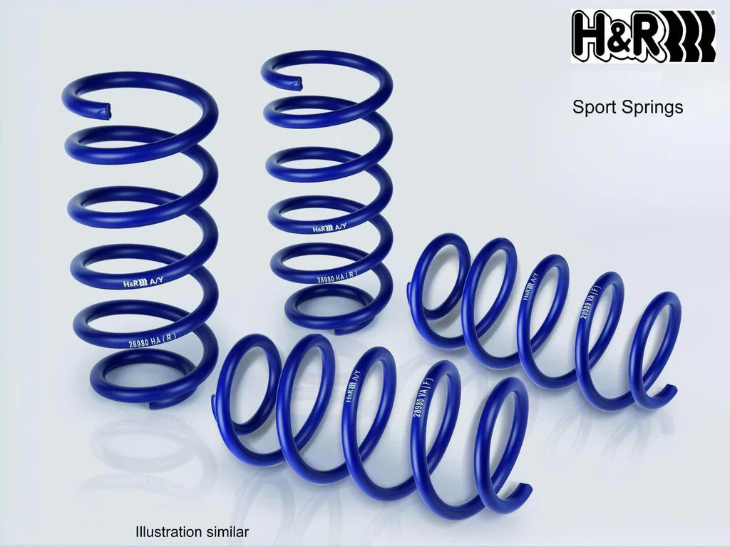 H&R Sport Lowering Springs Kit for BMW M4 F83 Convertible/Cabriolet & M4 Competition (2014+) – 40mm Front 30mm Rear Drop – Suspension Drop Kit/Coil Spring Set – TUV Approved – German Made – Front & Rear – 28802-3