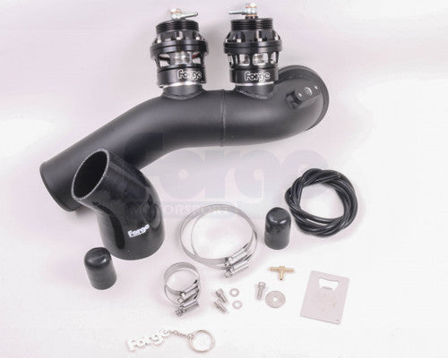 Forge Hard Pipe with Twin Valves and Kit for 335 Twin Turbo N54 Engine