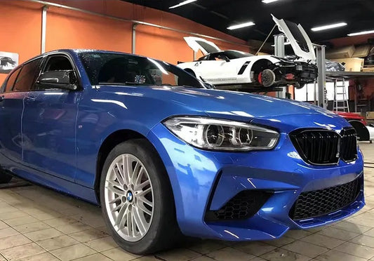 BMW 1 Series F20 F21 LCI (2015-2019) M2 Competition Style Front Bumper Conversion Kit - M2C Look, Fits F20 Headlights, PDC Sensor Holes, Unpainted