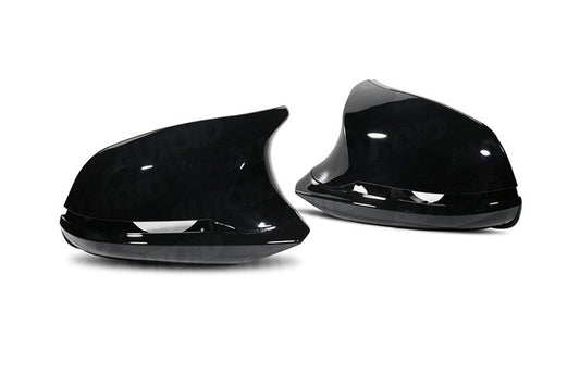 AUTOID TRE Gloss Black M Style Replacement Door/Wing/Side Mirror Caps/Covers & Housings for BMW 1/2/3/4 Series F20 F21 F22 F23 F30 F31 F34 F35 F32 F33 F36, F87 M2, i3 (I01) & X1 (E84) – Piano Black Pair