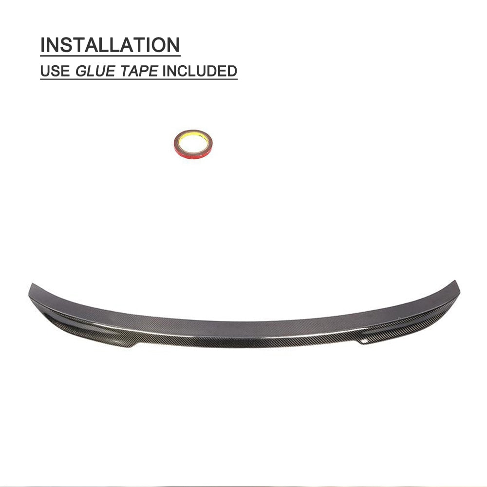 Carbon Fibre Rear Boot/Trunk Lip Spoiler for BMW 2 Series F22 F23 & F87 M2/M2 Competition (20142019)  Gloss 3x3 Twill, OEM-Fit, No-Drill Installation