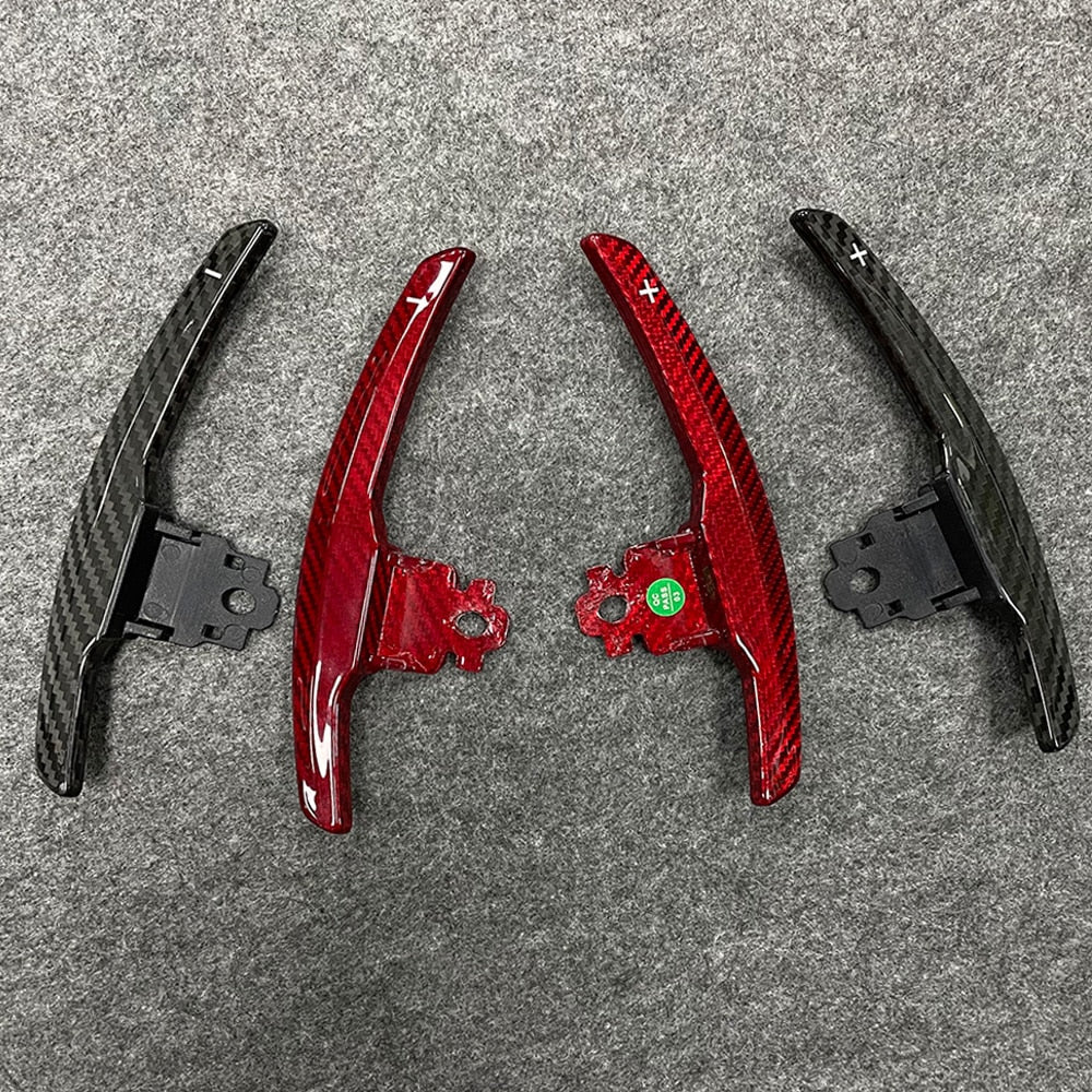 BMW F-Series Carbon Fibre/Carbon Fiber Paddle Shifters - Extended OEM-Fit Direct Replacement Gear Paddles/Shift Levers for F20 F22 F23 F30 F32 F36 F80 M3 M4 M5 M6 - Steering Wheel Paddle Extensions DCT/Steptronic Upgrade