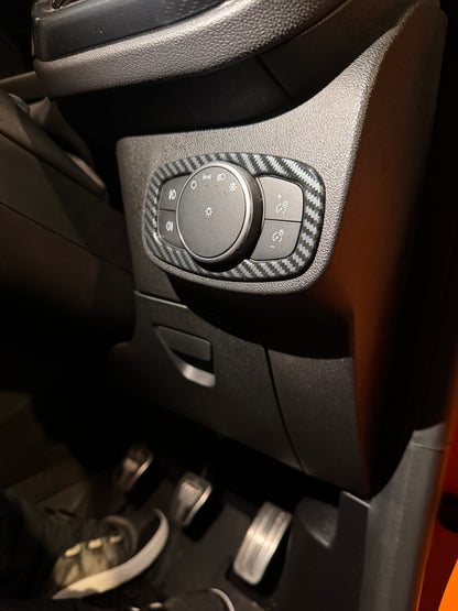 Ford Focus MK4 / MK4.5 - Carbon Fibre Look Headlight Control Panel Surround