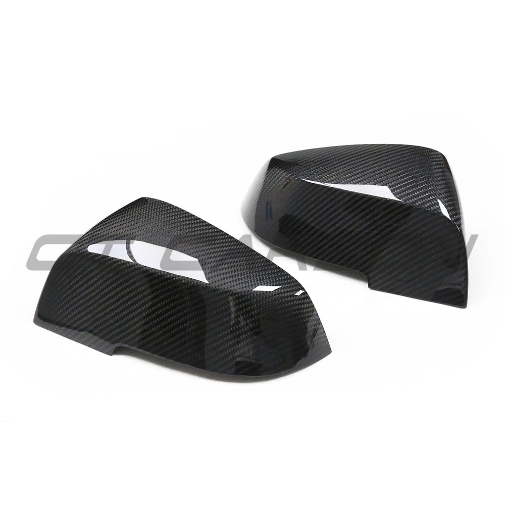 BMW F-Series 1 2 3 4 Series M Sport (F20 F21 F22 F23 F30 F31 F32 F33 F36 F87 M2) Dry Carbon Fibre Mirror Caps | Prepreg Replacement Wing Mirror Covers/Housings/Shells | Gloss OEM Fit by CT Carbon