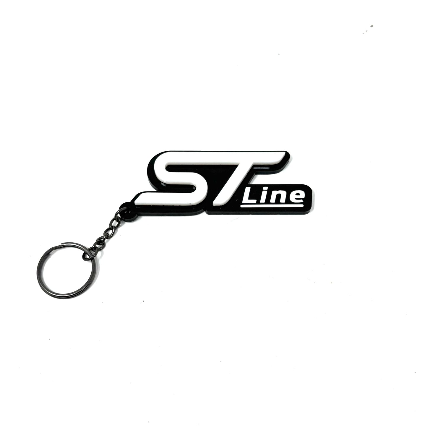 4D ST-Line Logo Keychain for Ford – Gloss Black with Custom Colour Options | CEUK
