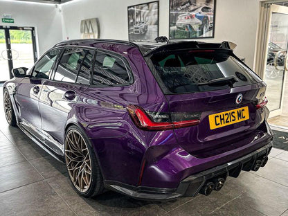 BMW M3/M4 G8X (G80 G81 G82 G83) Carbon Fibre Rear Valance & Diffuser Surround/Frame – CT Carbon Pre-Preg Rear Bumper Lower Trim/Apron Insert Garnish 2021+