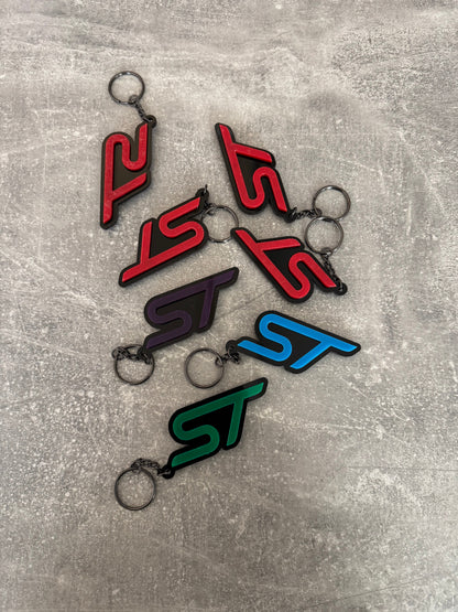 4D ST Logo Keychain for Ford – Gloss Black with Custom Colour Options | CEUK