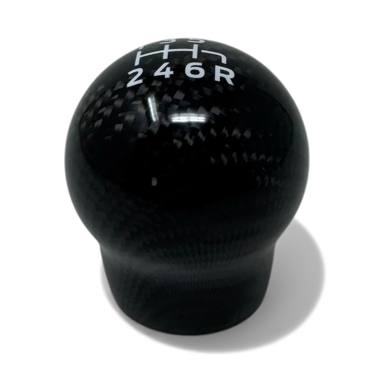 Genuine Carbon Fibre Gear Knob with No Logo – Reverse bottom right.