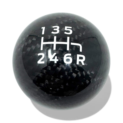 Genuine Carbon Fibre Gear Knob with No Logo – Reverse bottom right.