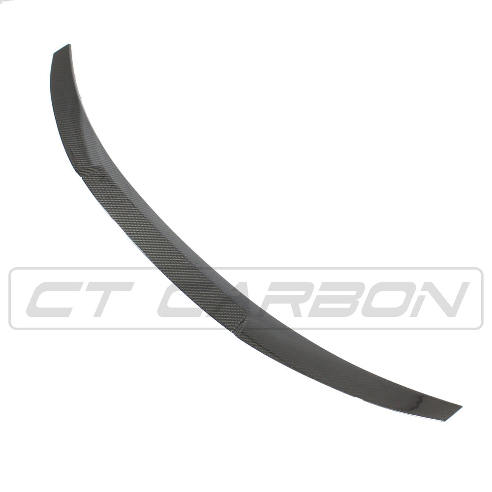 BMW M4 G82 / 4 Series G22 Carbon Fibre/Fiber Rear Boot Lip Spoiler V-Style - Trunk Decklid Tail Lip Wing - Fits 2020+ Coupe - CT Carbon M Performance Style