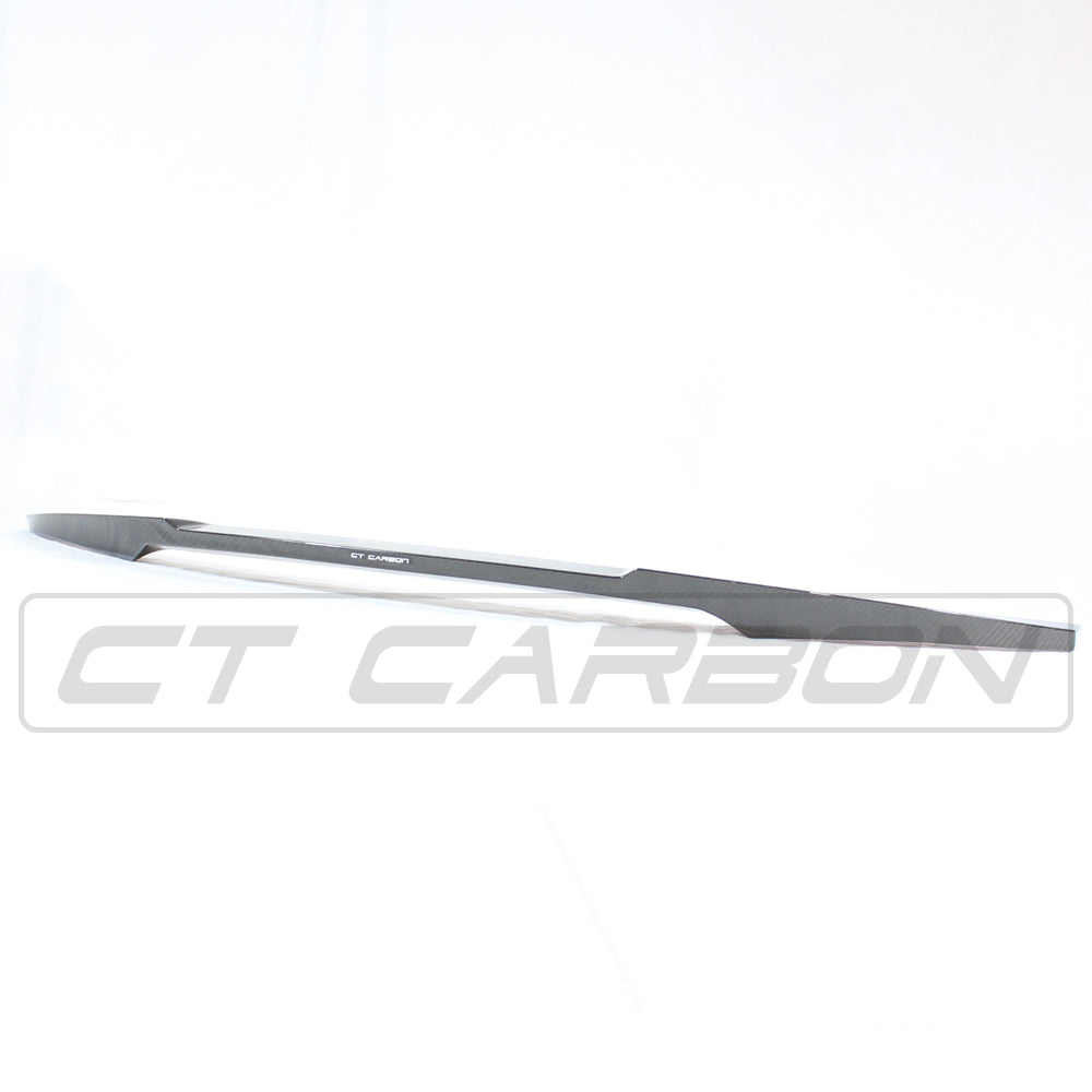 BMW M4 G82 / 4 Series G22 Carbon Fibre/Fiber Rear Boot Lip Spoiler V-Style - Trunk Decklid Tail Lip Wing - Fits 2020+ Coupe - CT Carbon M Performance Style