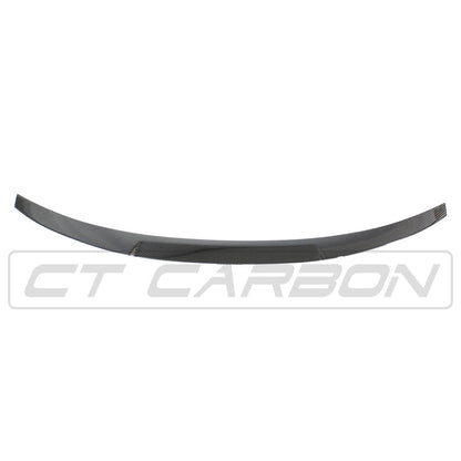 BMW M4 G82 / 4 Series G22 Carbon Fibre/Fiber Rear Boot Lip Spoiler V-Style - Trunk Decklid Tail Lip Wing - Fits 2020+ Coupe - CT Carbon M Performance Style