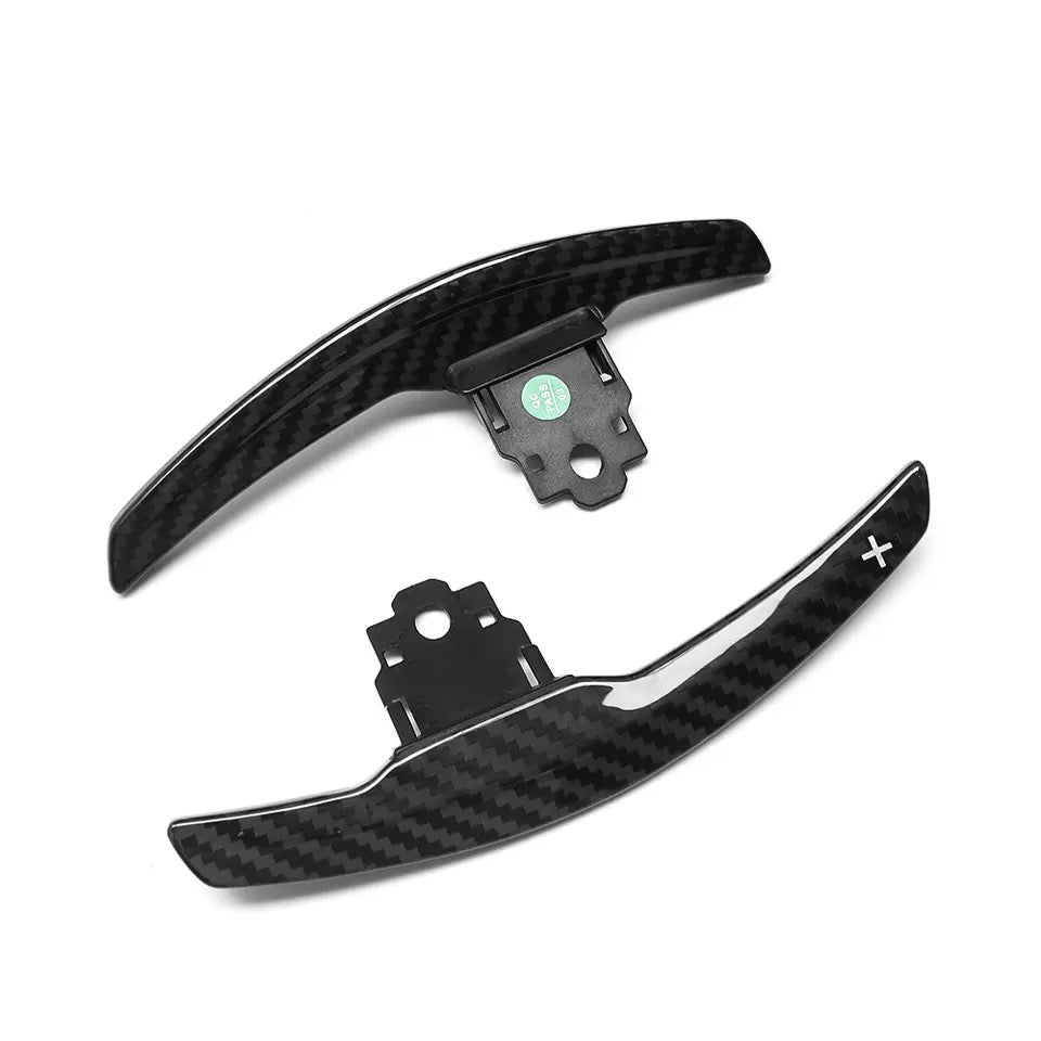 BMW F-Series Carbon Fibre/Carbon Fiber Paddle Shifters - Extended OEM-Fit Direct Replacement Gear Paddles/Shift Levers for F20 F22 F23 F30 F32 F36 F80 M3 M4 M5 M6 - Steering Wheel Paddle Extensions DCT/Steptronic Upgrade