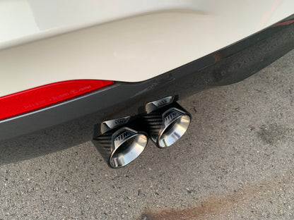 Pair of Blue BMW Exhaust tips for BMW's with a twin exit