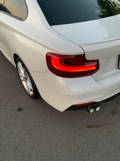 Pair of Blue BMW Exhaust tips for BMW's with a twin exit