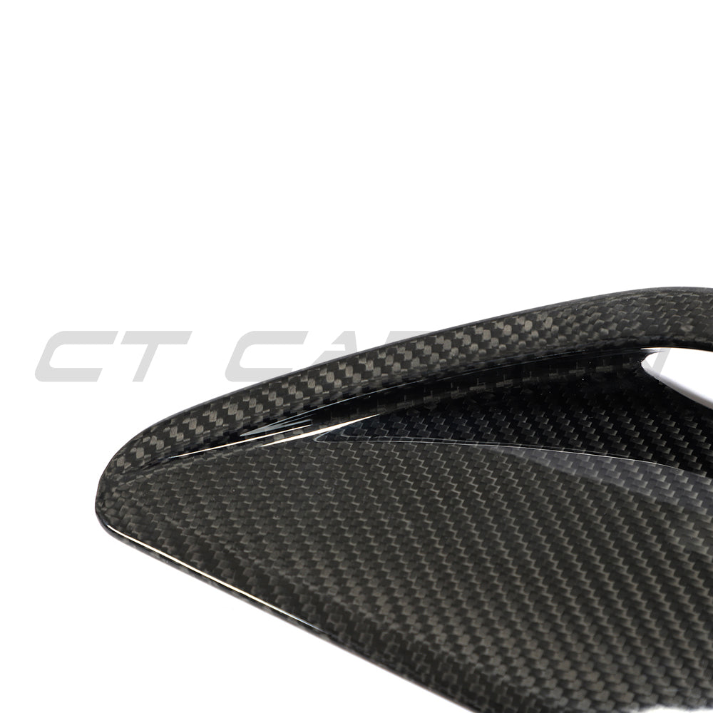 Audi RS6 Avant (C8) & RS7 (C8) Carbon Fibre Front Bumper Side Grille Vent Covers, Air Intake Surrounds, Air Duct Trim Inserts 2019-2025 | Gloss Pre-Preg | CT Carbon