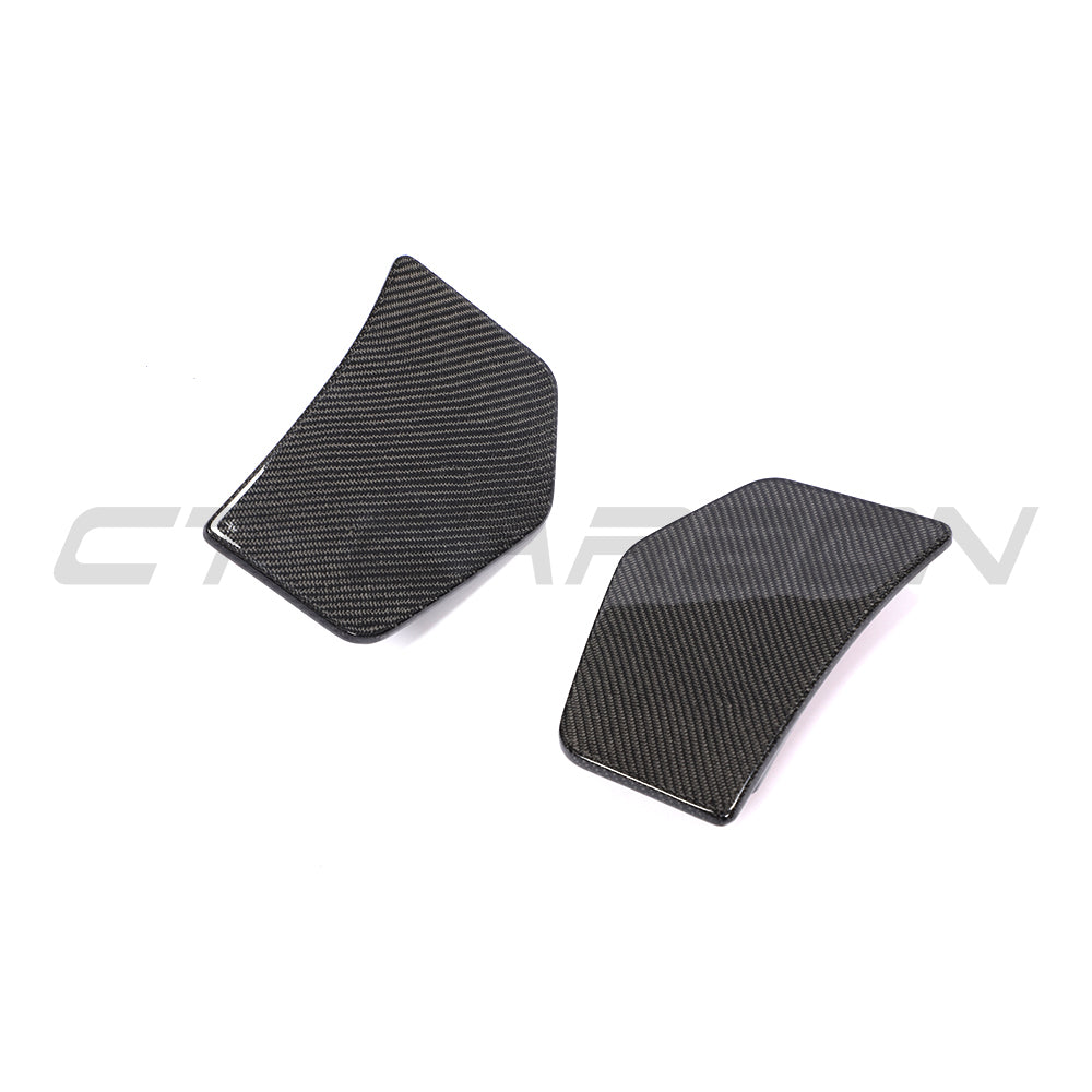 Audi TT RS Mk3 8S Quattro 2015–2018 Carbon Fibre Rear Bumper Extensions, Corner Lips & Spats – CT Carbon Gloss Rear Skirt/Valance Extension Apron Add-On Diffuser Corner Trims / Bumper Corners (Pair)