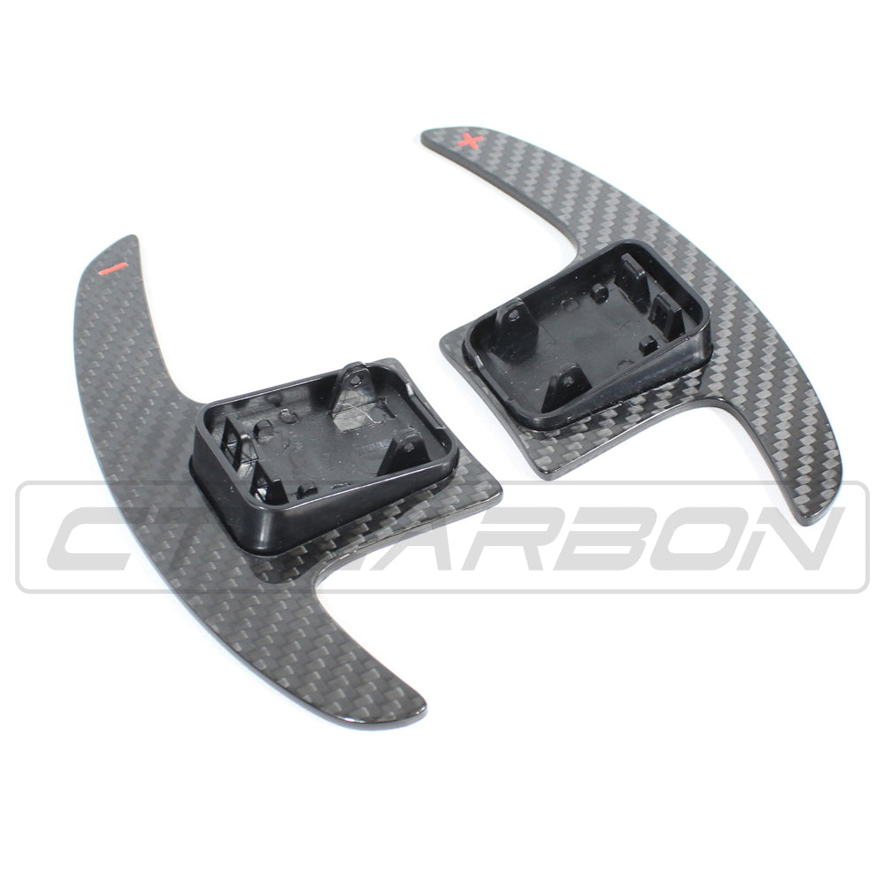 CT Carbon Dry Carbon Fibre Paddle Shifters for BMW G & F Series - Steering Wheel Paddle Extensions, Shift Paddles, Gear Change Levers - Fits G20 G80 G22 G82 G30 F90 F40 F44 G01 G02 G05 G06 | M3 M4 M5 X3M X4M X5M X6M