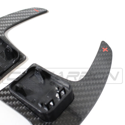 CT Carbon Dry Carbon Fibre Paddle Shifters for BMW G & F Series - Steering Wheel Paddle Extensions, Shift Paddles, Gear Change Levers - Fits G20 G80 G22 G82 G30 F90 F40 F44 G01 G02 G05 G06 | M3 M4 M5 X3M X4M X5M X6M