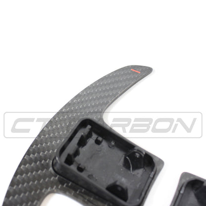 CT Carbon Dry Carbon Fibre Paddle Shifters for BMW G & F Series - Steering Wheel Paddle Extensions, Shift Paddles, Gear Change Levers - Fits G20 G80 G22 G82 G30 F90 F40 F44 G01 G02 G05 G06 | M3 M4 M5 X3M X4M X5M X6M