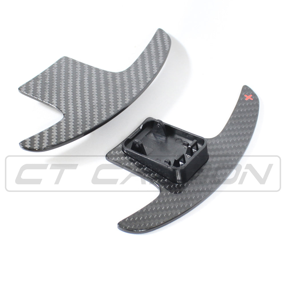 CT Carbon Dry Carbon Fibre Paddle Shifters for BMW G & F Series - Steering Wheel Paddle Extensions, Shift Paddles, Gear Change Levers - Fits G20 G80 G22 G82 G30 F90 F40 F44 G01 G02 G05 G06 | M3 M4 M5 X3M X4M X5M X6M