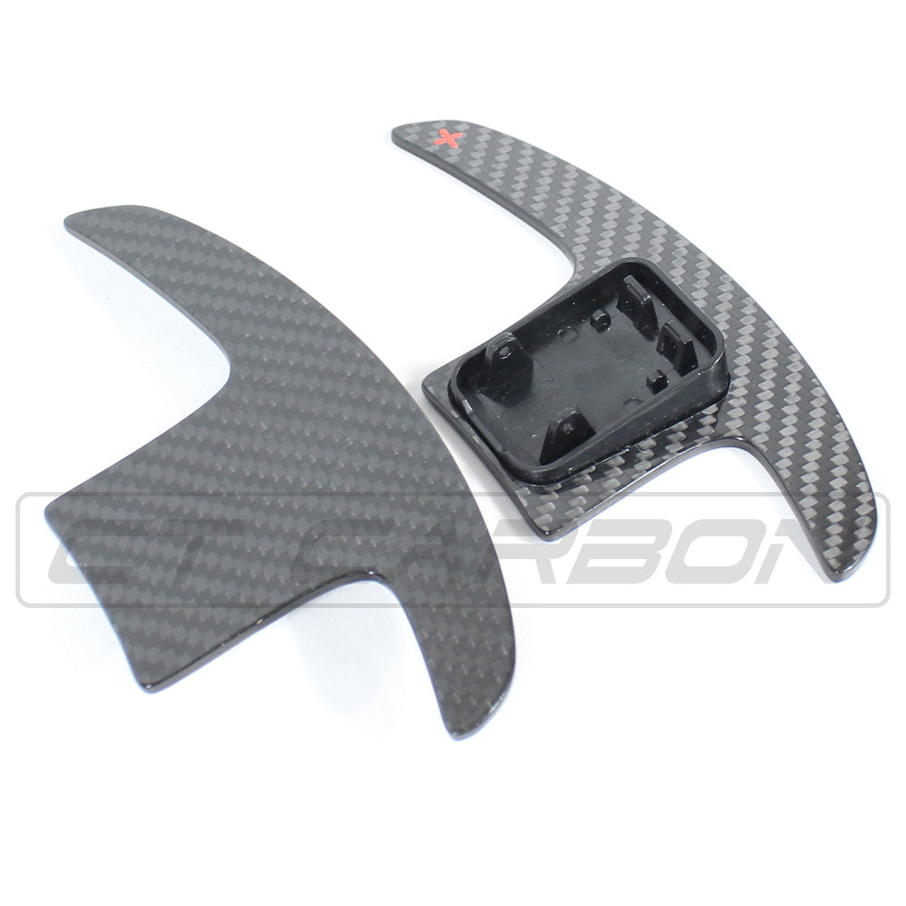 CT Carbon Dry Carbon Fibre Paddle Shifters for BMW G & F Series - Steering Wheel Paddle Extensions, Shift Paddles, Gear Change Levers - Fits G20 G80 G22 G82 G30 F90 F40 F44 G01 G02 G05 G06 | M3 M4 M5 X3M X4M X5M X6M