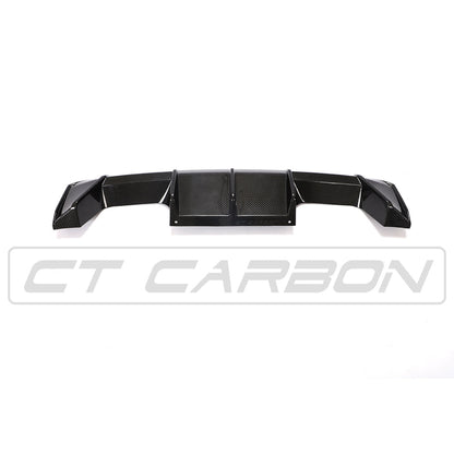 CT Carbon Rear Diffuser/Valance for BMW M3/M4 G80 G82 G83 (2021+) – M Performance/MP Style Carbon Fibre Lower Bumper Insert, Rear Splitter/Skirt, Quad Exhaust Surround – G8X OEM+ Upgrade
