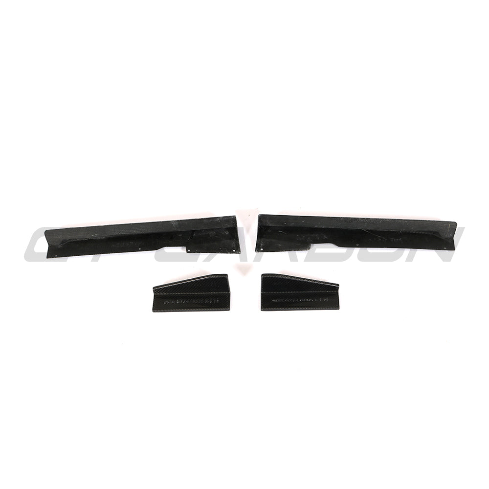 AUDI TT RS (TTRS) MK3 8S QUATTRO 2015–2018 COUPE/ROADSTER REAL CARBON FIBRE SIDE SKIRT EXTENSIONS – SIDE SPLITTERS/SILL EXTENSIONS/ROCKER PANELS/SIDE BLADES – CARBON FIBER AERO SKIRTS BY CT CARBON