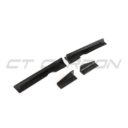 AUDI TT RS (TTRS) MK3 8S QUATTRO 2015–2018 COUPE/ROADSTER REAL CARBON FIBRE SIDE SKIRT EXTENSIONS – SIDE SPLITTERS/SILL EXTENSIONS/ROCKER PANELS/SIDE BLADES – CARBON FIBER AERO SKIRTS BY CT CARBON