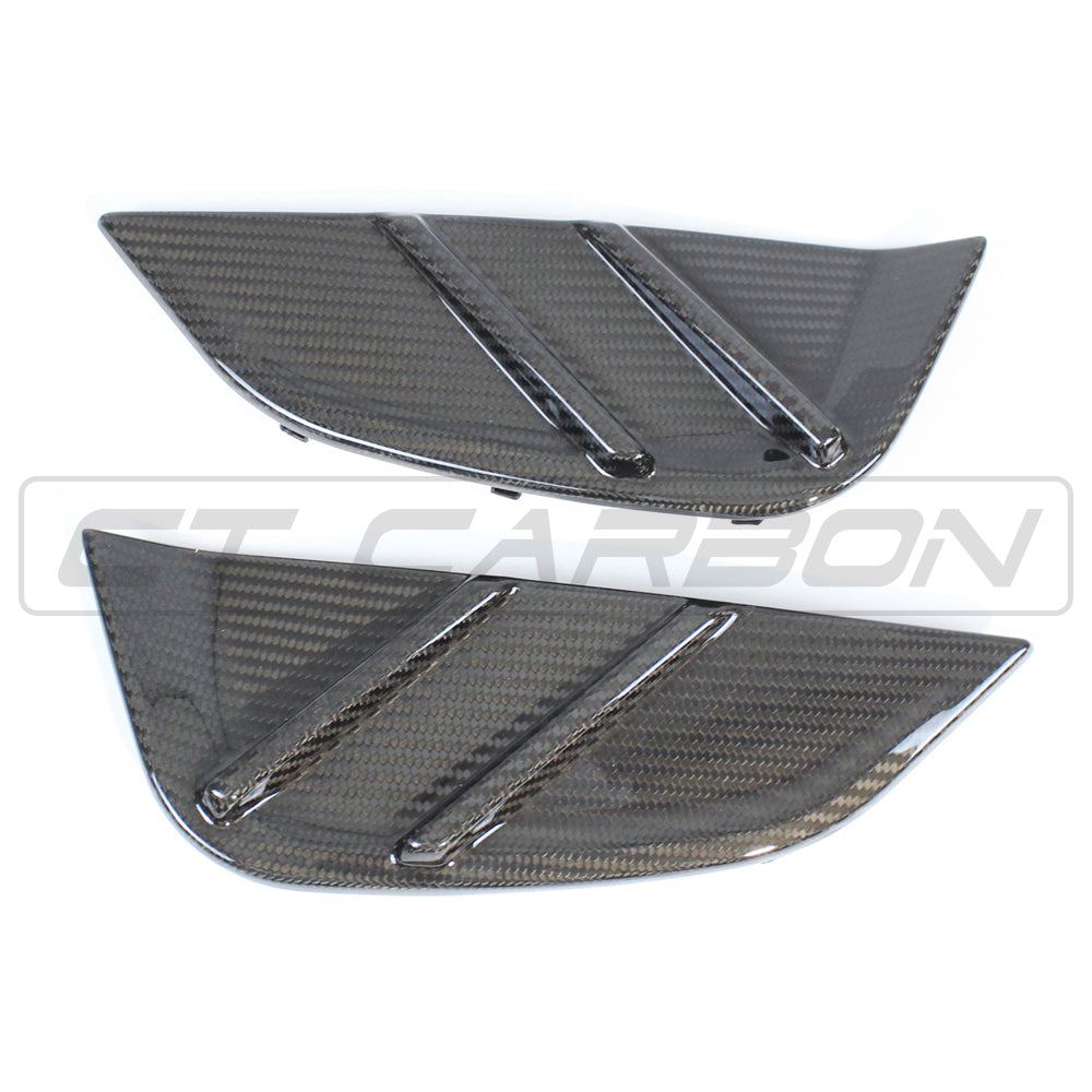 BMW M3 G80 (2021+) Carbon Fibre (Carbon Fiber) Direct Replacement Side Fender Vent Trim – Gloss Wing Vents, Side Gills, Garnish | CT Carbon