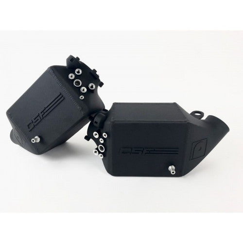 CSF 8109 Twin Chargecooler Set (Crinkle Black) - Liquid-to-Air Intercooler Bricks / Intake Manifold Cores for BMW F10 M5 & F06/F12/F13 M6 (S63/S63TU) Plug-and-Play Upgrade, Direct Replacement Drop