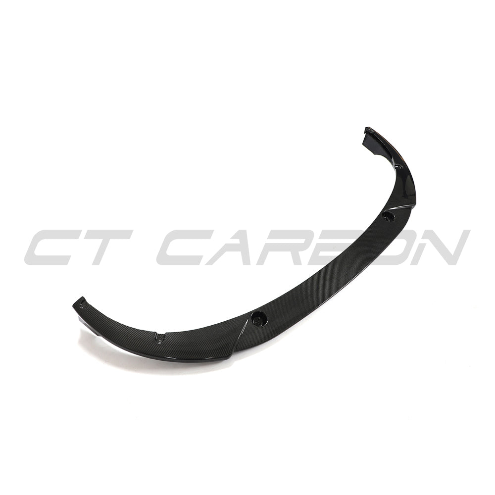 VW Golf Mk8 GTI Real Carbon Fibre Front Splitter Lip Spoiler | CT Carbon Gloss Front Bumper Lip/Chin Spoiler/Aero Valance Extension | Volkswagen Golf 8 GTI 2020+ OEM+ Styling Body Kit Upgrade