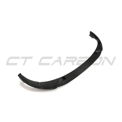 VW Golf Mk8 GTI Real Carbon Fibre Front Splitter Lip Spoiler | CT Carbon Gloss Front Bumper Lip/Chin Spoiler/Aero Valance Extension | Volkswagen Golf 8 GTI 2020+ OEM+ Styling Body Kit Upgrade