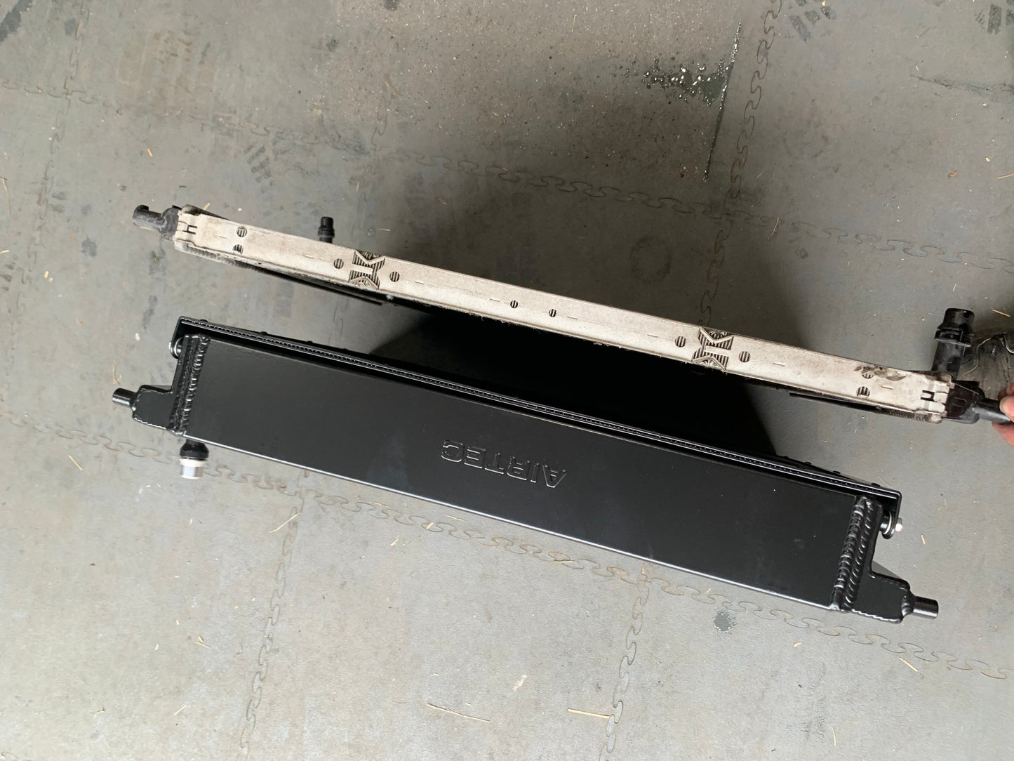 AIRTEC Motorsport B58 Water-to-Air Chargecooler/Intercooler Radiator Upgrade, Triple-Pass 90mm Core, Direct-Fit Front Mount Heat Exchanger - BMW 1/2/3/4 Series F20 F21 F22 F23 F30 F31 F32 F33 F36 (M140i M240i 340i 440i) 2014-2019 - ATRADBMW2