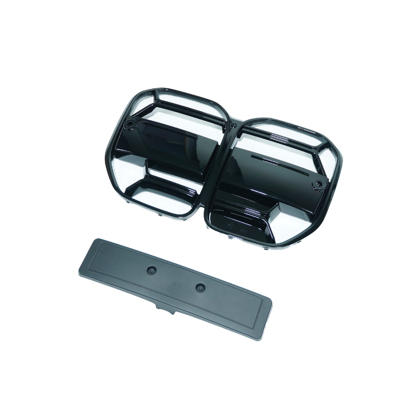 BMW 4 Series G22/G23 2020+ Gloss/Piano Black Kidney Grille (CSL Style, M4 CSL Look) – Front Grill Upgrade/Replacement for Coupe & Convertible | CT Carbon ABS | Shadowline Blackout Radiator Nose Grille