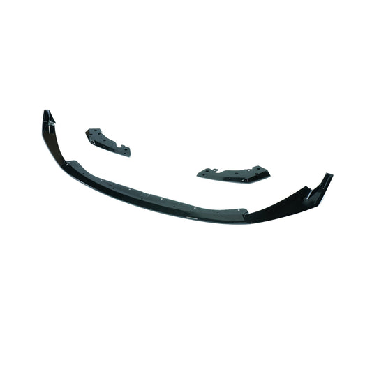 BMW M3/M4 G80 G81 G82 G83 Front Splitter Lip Spoiler - Gloss Piano Black CSL/M Performance Style Front Bumper Chin Spoiler Aero - ABS - Fits 2021+ - G8X - BLAK by CT Carbon - Saloon Touring Coupe Convertible