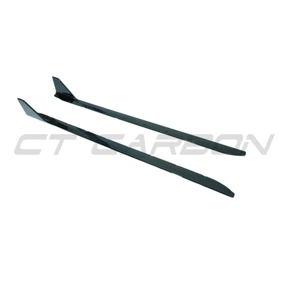 BMW M3 G80/G81 Side Skirts – Gloss Piano Black Side Skirt Extensions, Rocker/Sill Blades Side Splitters, M Performance Style for Saloon & Touring Estate (G8x, 2021+) – BLAK by CT Carbon